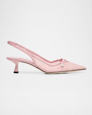 Amita 45 Lace Slingback Pumps