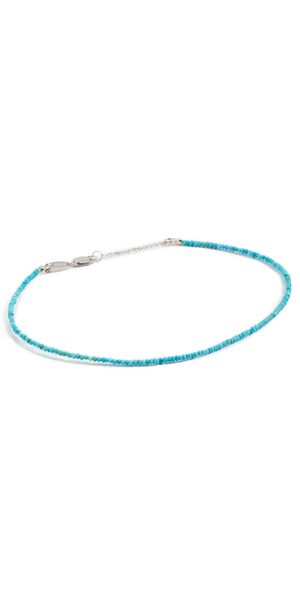 SHASHI Aisha Anklet In Turquoise Turquoise One Size