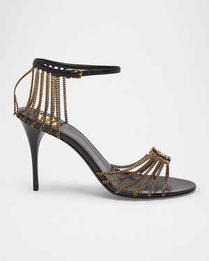 Babylone Strappy Chain YSL Stiletto Sandals