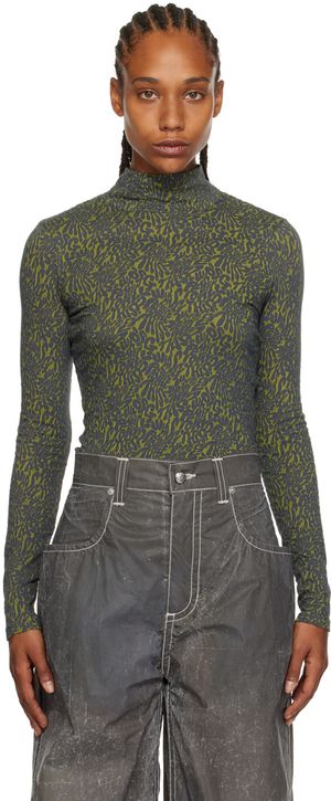 Eckhaus Latta Green Shrunk Turtleneck