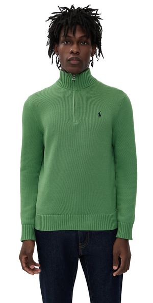 Polo Ralph Lauren Cotton Half Zip Sweater Outback Green XS