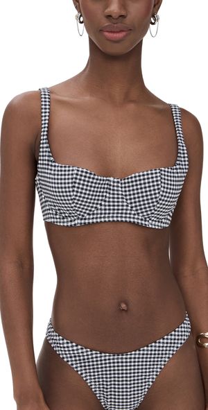 Good American Gingham Balconette Black Gingham 5XL