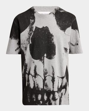 Men's Large Skull-Print T-Shirt