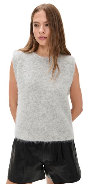 R13 Deep Armhole Vest Light Heather Grey XS