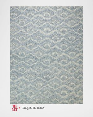 Bargello Hand-Tufted Light Blue Rug, 8' x 10'