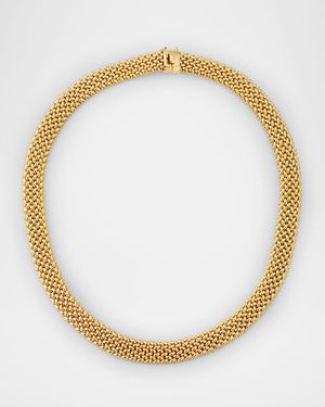 18K Yellow Gold Via Ornato Chicco Chain Necklace, 10mm