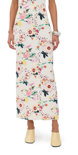 rabanne Jupe Skirt Flower Yellow/Red/Blue 34