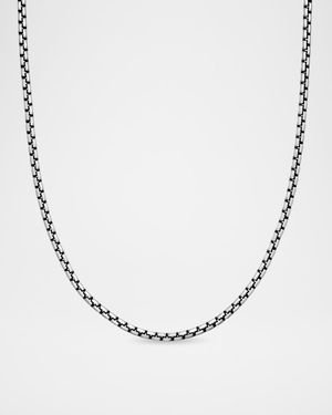 Men's Box Chain Necklace in Silver, 2.7mm, 22"L
