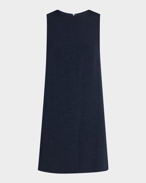 Sleeveless Front-Slit Tunic Mini Dress