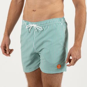 Vendredi Swimwear - Short de bain en fibres recyclées le poseidon raye - Taille 3XL - Vert