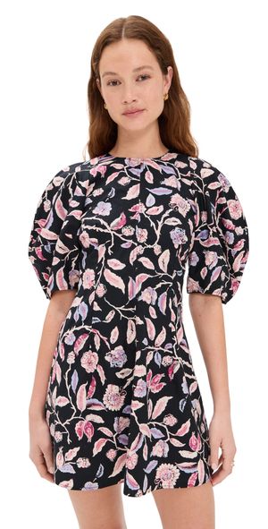 Apiece Apart Bettina Mini Dress Garden Floral Midnight 12