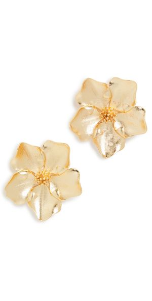 SHASHI Iys Earrings Gold One Size