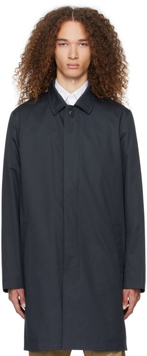 Sunspel Manteau bleu marine à boutons
