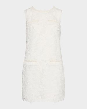 3D Garden Lace Mini Dress