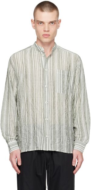 XENIA TELUNTS Green & White Edo Shirt