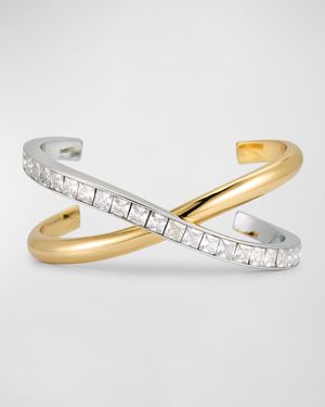 Amani Two-Tone Crystal Cuff Bracelet