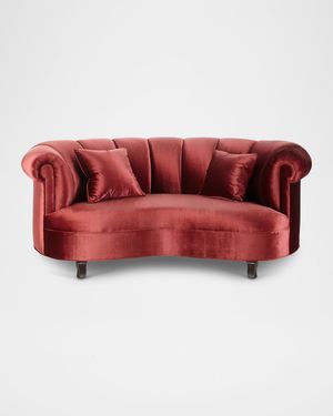 Aubrey Channel Tufted Sofa, 77"
