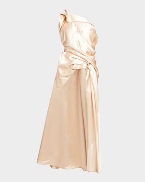 Camari Draped Satin High-Low Top