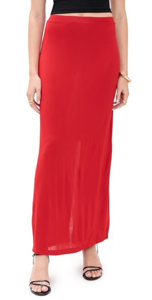 House of Dagmar Jersey Maxi Skirt Red XXS