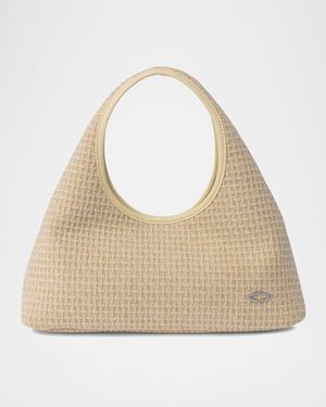 Waffle Canvas Shoulder Bag