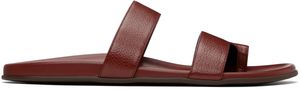 The Row Burgundy Hugh Sandals