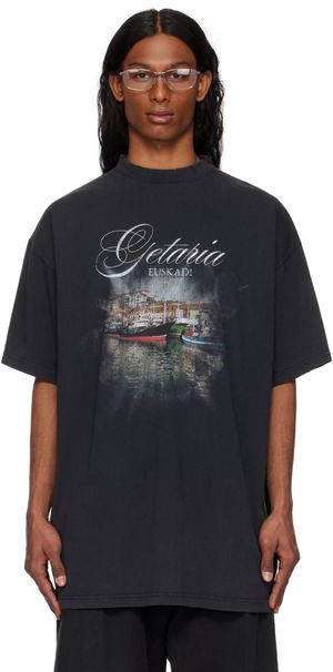 Balenciaga Black 'Getaria' Oversized T-shirt
