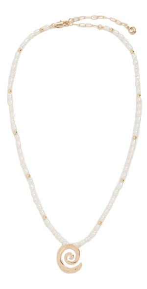 Ettika Aura Swirl Pearl Choker Gold One Size