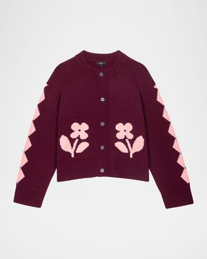 Mavie Floral Diamond Cardigan