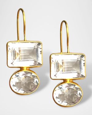 Double Topaz Midi Earrings