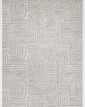 Juno Hand-Tufted Gray/Ivory Rug, 10' x 14'