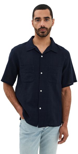 Knickerbocker Oliveira Breeze Weave Shirt Dark Navy XL