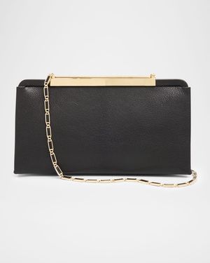 East-West Clutch Bag in Supple Leather