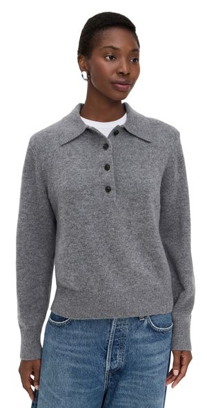 Sold Out NYC The Cashmere Polo in Heather Grey Heather Grey L