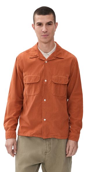 Knickerbocker Penny Corduroy Cotton Shirt Orange L