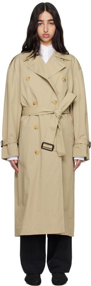 TOTEME Khaki Crisp Summer Trench Coat