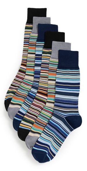 Paul Smith Signature Sock 6 Pack Multi One Size