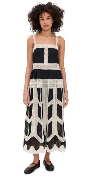 Zimmermann Rhiannon Lace Slip Dress Black/Cream 3