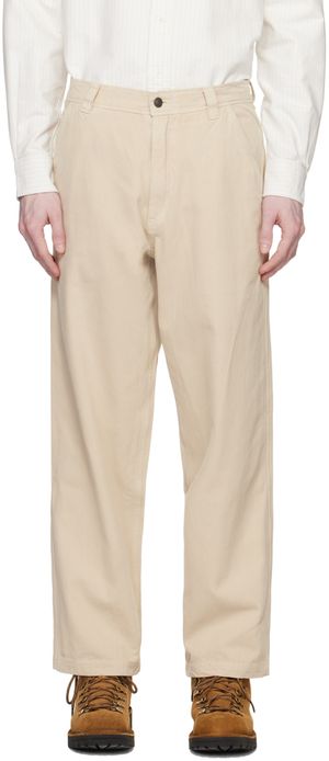 Adsum Beige Pigment-Dyed Trousers