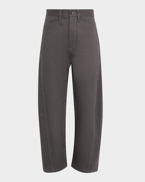 Cropped Bow-Leg Jeans