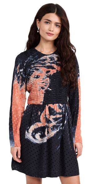 Atelier 17.56 Ava Dress Blue Orange XXS