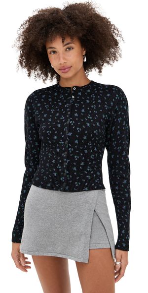 Lioness Head In The Clouds Cardigan Onyx Floral M