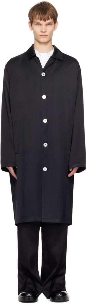 Jil Sander Black Single-Breasted Coat
