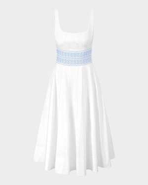 Rig Embroidered Cotton Midi Dress