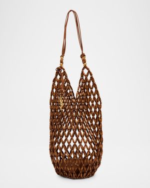 Le 5 A 7 YSL Hobo Bag in Beaded Wood