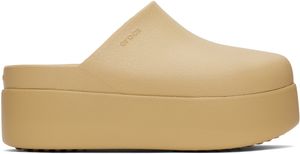 Crocs Beige Dylan Platform Clogs