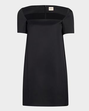 Benji Square-Neck Short-Sleeve Mini Dress