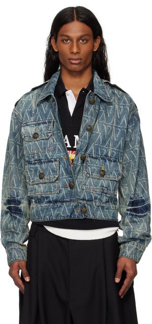 VAQUERA Blue Monogram Denim Jacket