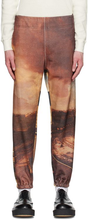UNDERCOVER Brown Printed Sweatpants