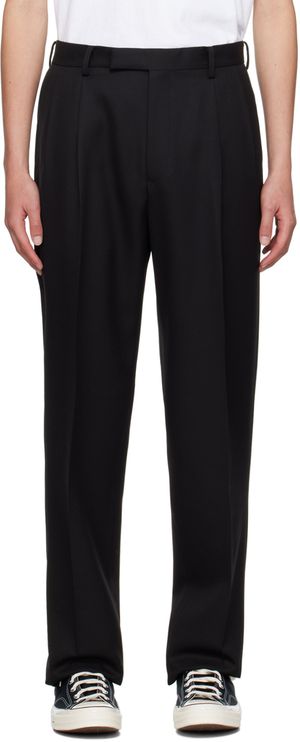 WACKO MARIA Pantalon noir à plis