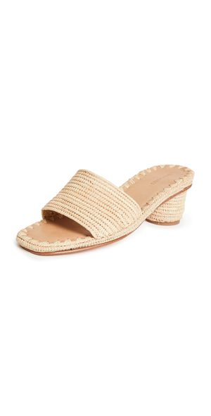 Carrie Forbes Bou Heeled Mules Natural 35
